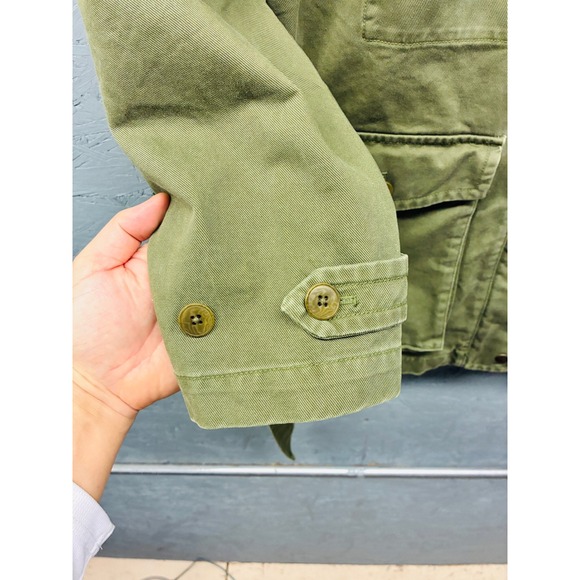 Madewell Field Jacket Women's M Olive Green Military Utility Belted Casual - Picture 5 of 11